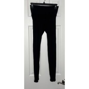 Carbon 38 Women's‎ Ribbed Athletic Leggings Black Size Medium